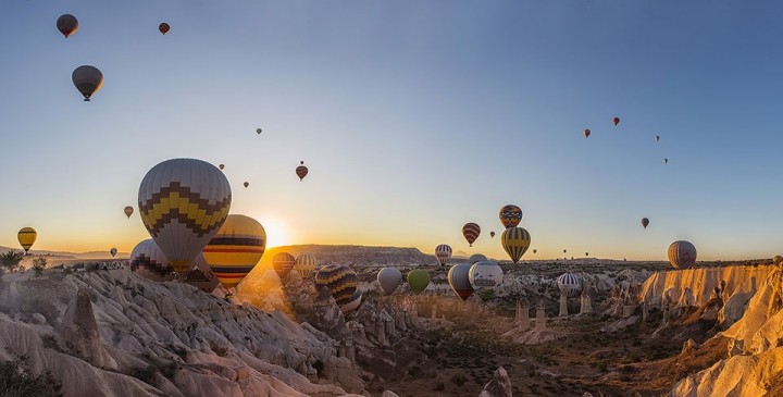 hot air balloon in Cappadocia…